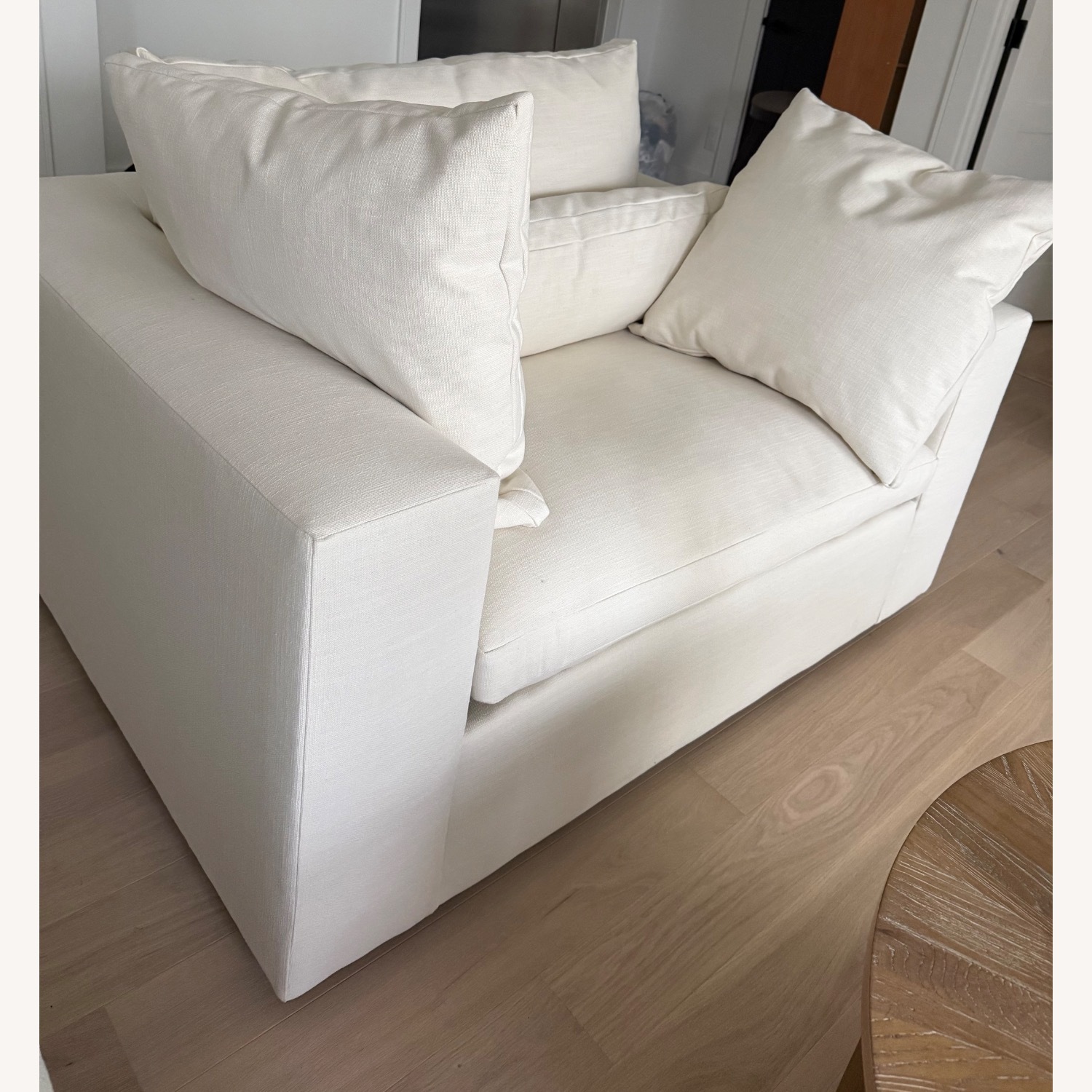 West Elm Linen Chair and a Half - image-3