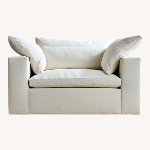 Used West Elm Linen Chair and a Half for sale on AptDeco