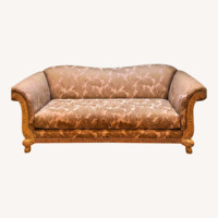 Light Brown Fabric 2 Seater Sofa