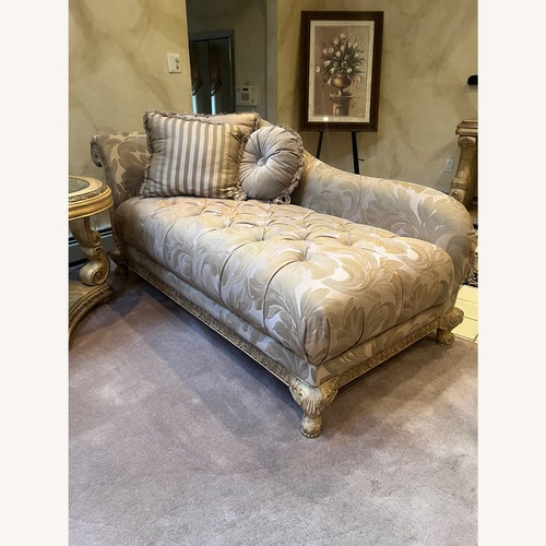 Used Light Brown Fabric Chaise Lounge for sale on AptDeco