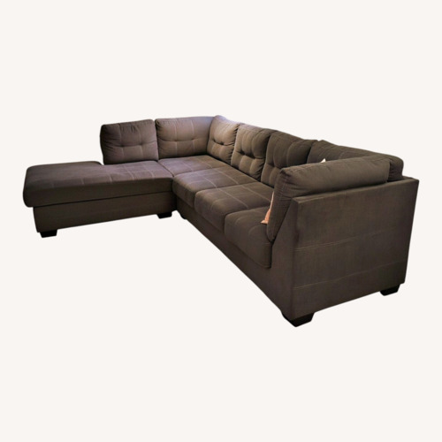 Used Dark Gray Fabric 2 Piece Sectional Sofa for sale on AptDeco