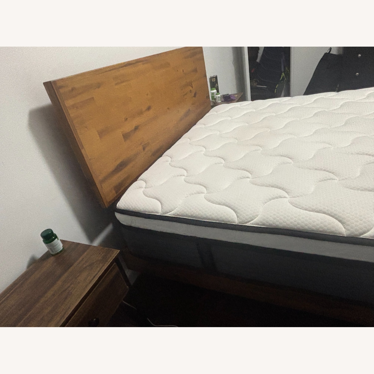 Wayfair Light Brown Wood Queen Bed - image-4