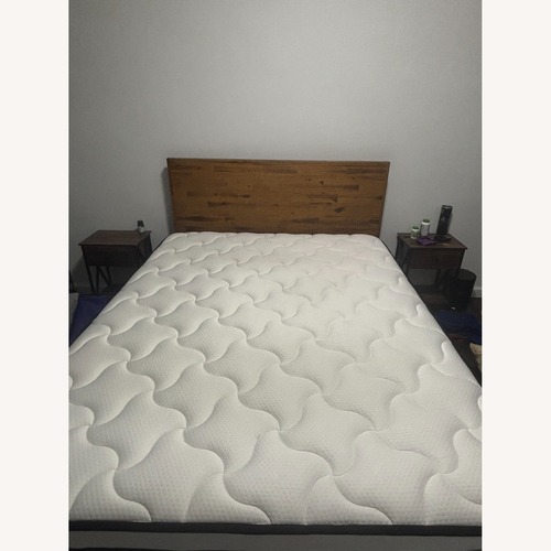 Used Wayfair Light Brown Wood Queen Bed for sale on AptDeco