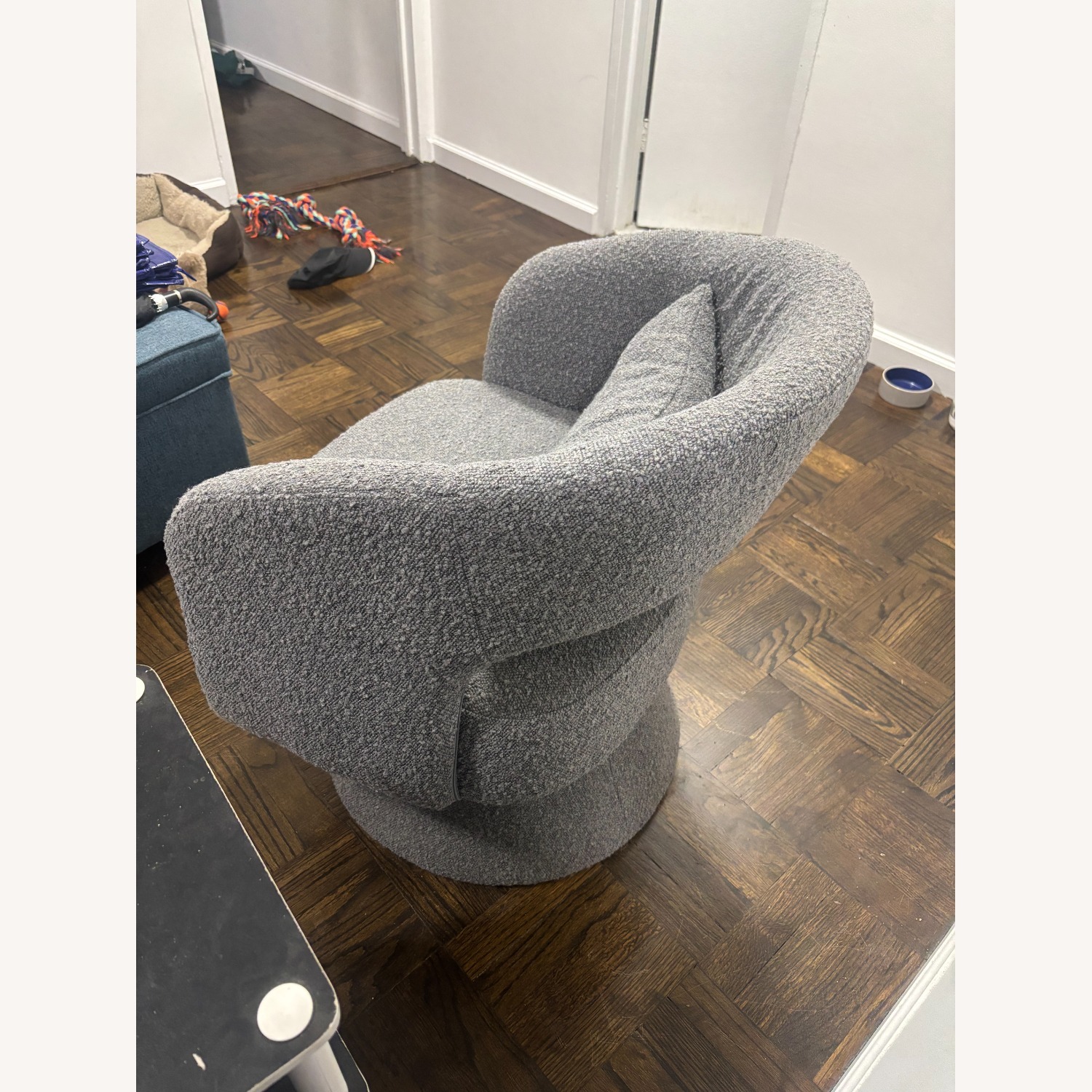 Wayfair Light Gray Fabric Accent Chair - image-2