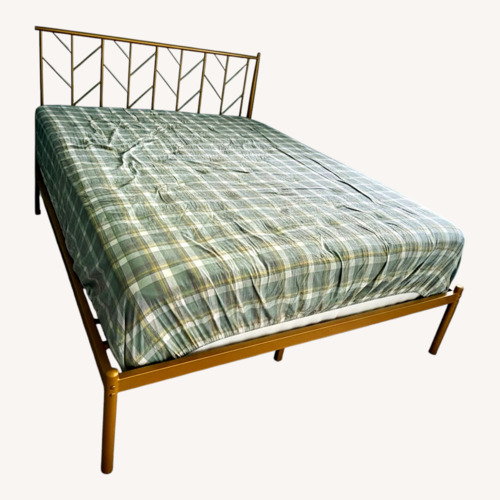 Used Gold Queen Bed for sale on AptDeco