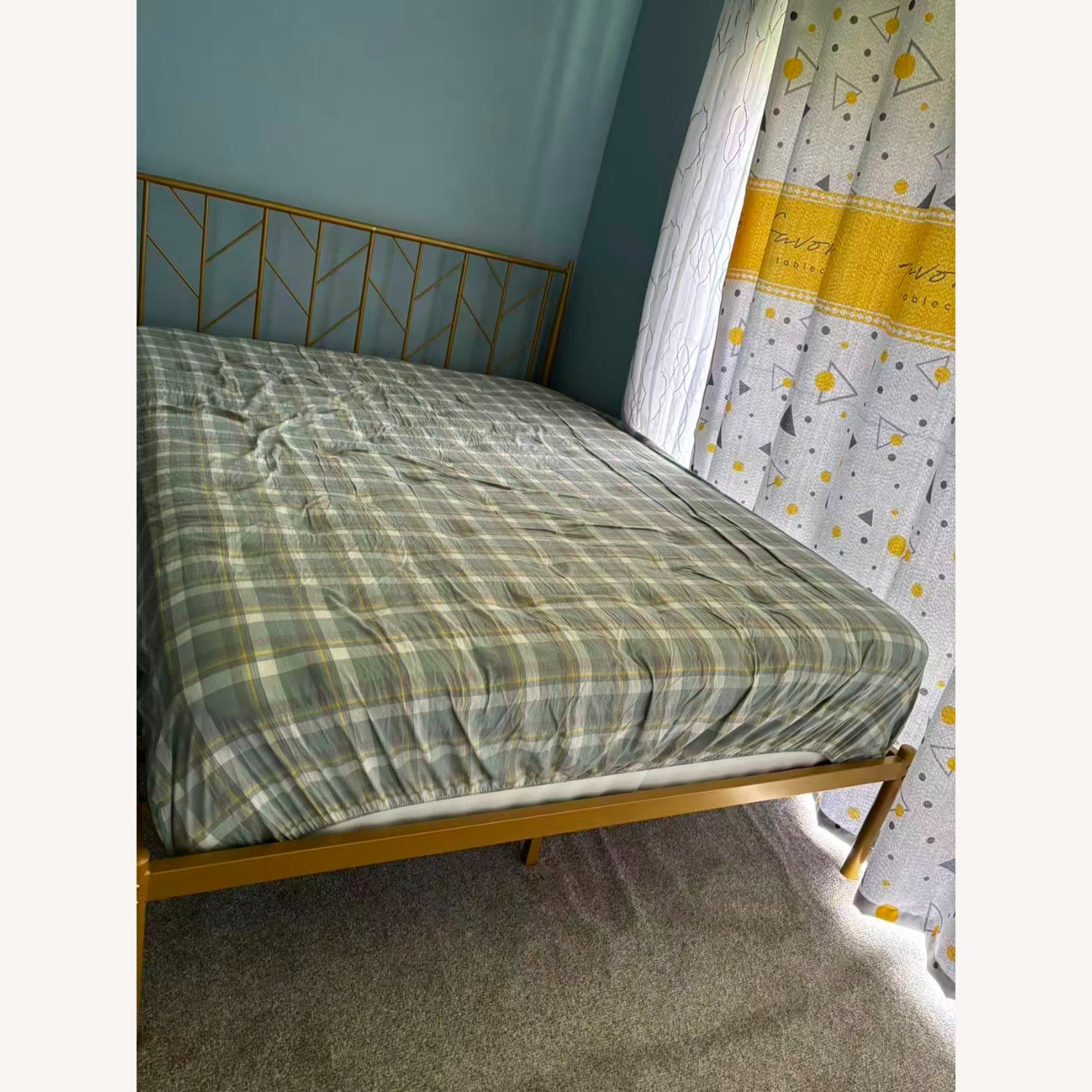 Gold Queen Bed - image-1
