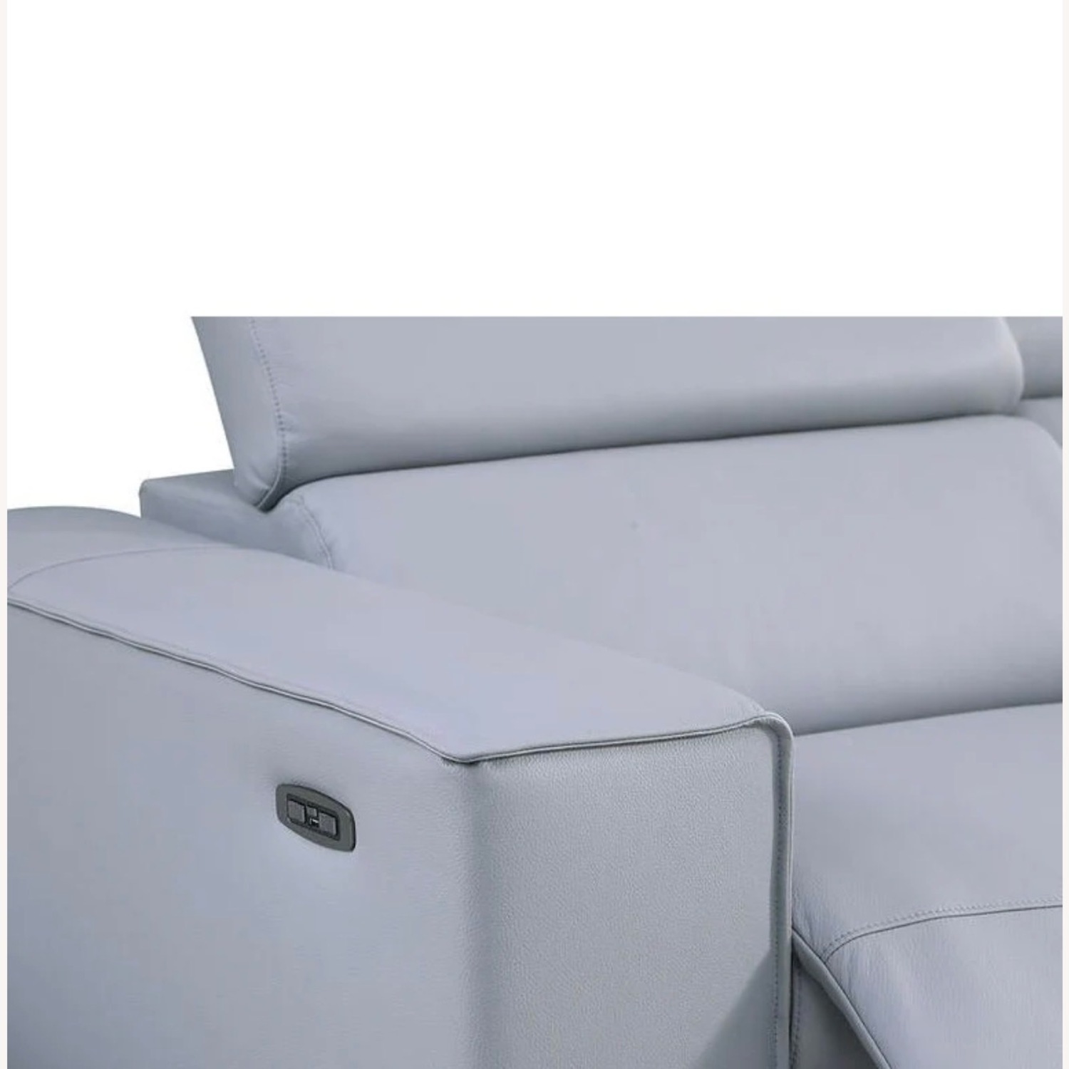 Light Blue 7-Piece Reclining Sectional - image-7