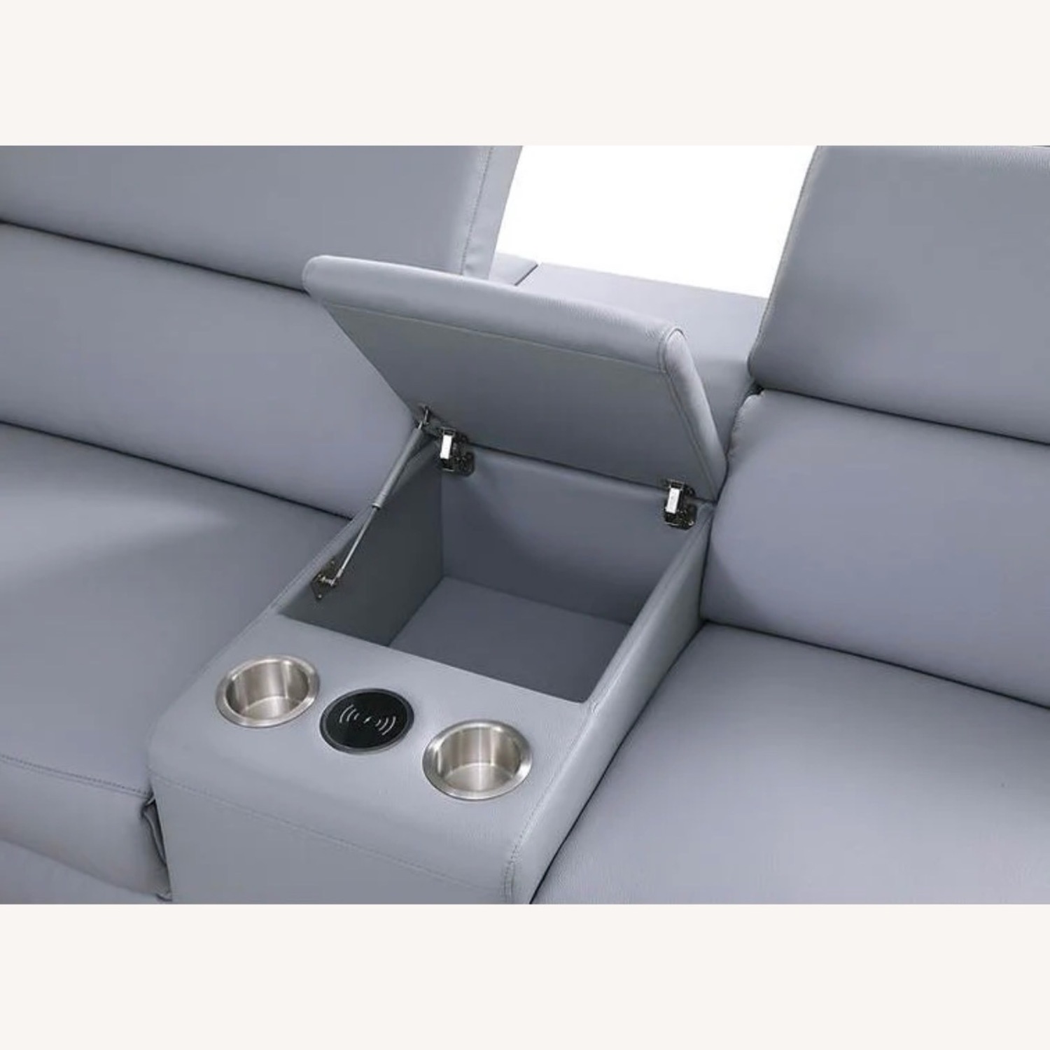Light Blue 7-Piece Reclining Sectional - image-4