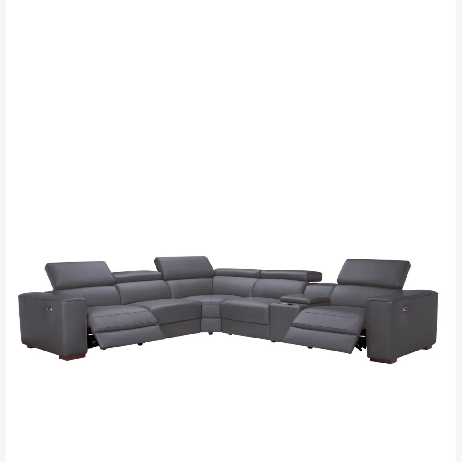 Dark Gray 7-Piece Reclining Sectional - image-2