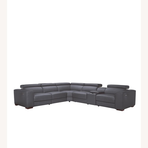 Used Dark Gray 7-Piece Reclining Sectional for sale on AptDeco
