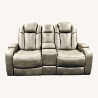 Dark Gray Leather Recliner