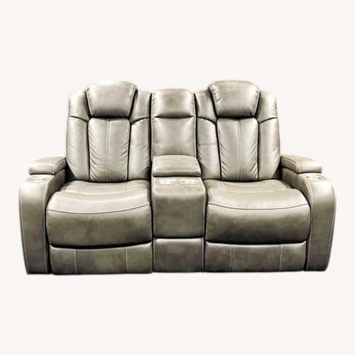 Used Dark Gray Leather Recliner for sale on AptDeco