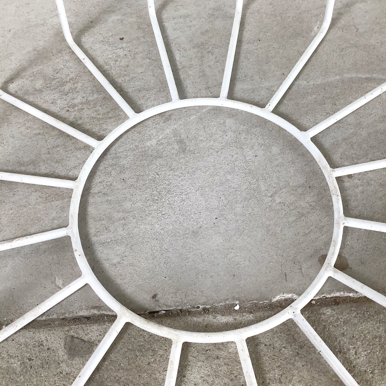 Round White Dining Table with Wire Base - image-13