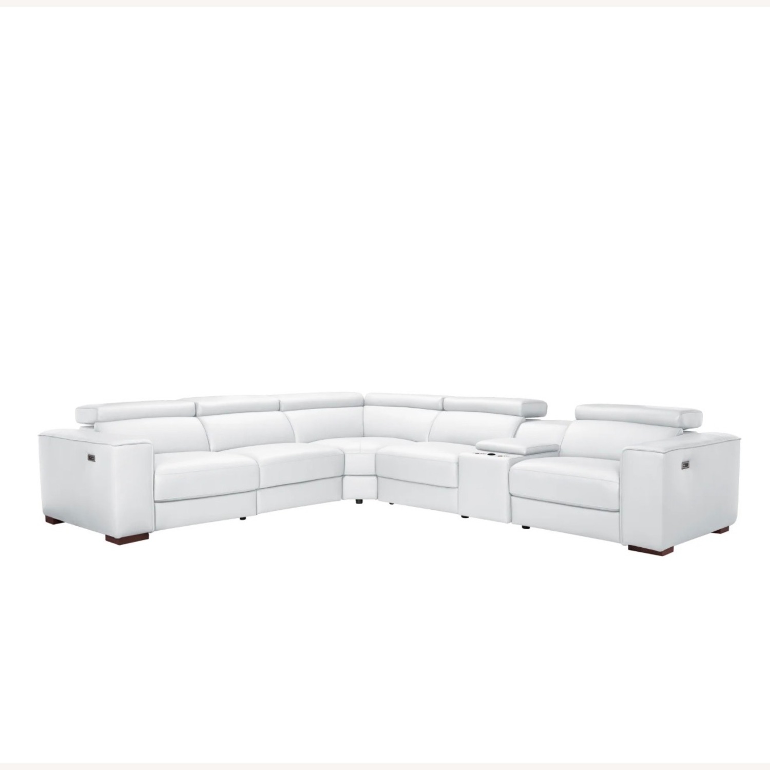 White 7-Piece Reclining Sectional - image-1