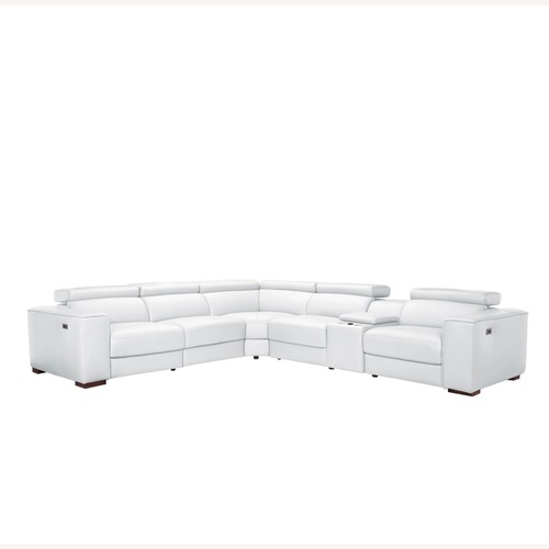 Used White 7-Piece Reclining Sectional for sale on AptDeco