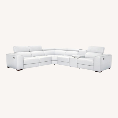 Used White 7-Piece Reclining Sectional for sale on AptDeco