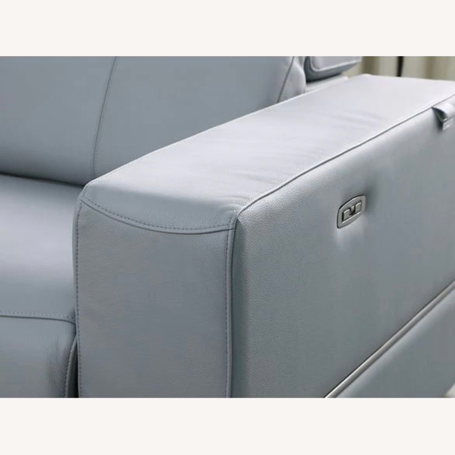 Franco Light Blue 7-Piece Reclining Sectional - image-5
