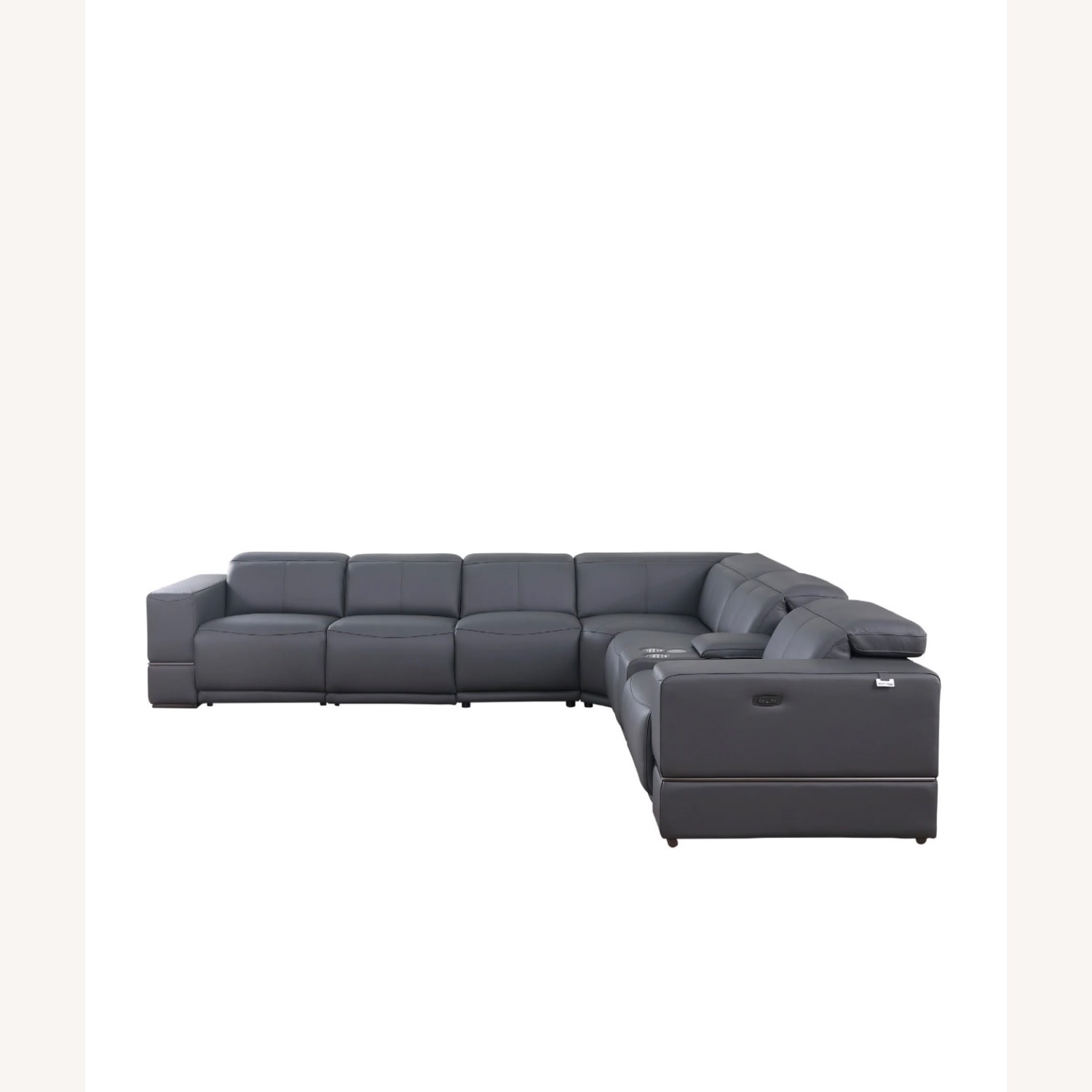 Franco Dark Grey 7-Piece Reclining Sectional - image-2