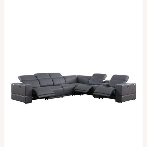 Used Franco Dark Grey 7-Piece Reclining Sectional for sale on AptDeco