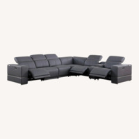 Franco Dark Grey 7-Piece Reclining Sectional