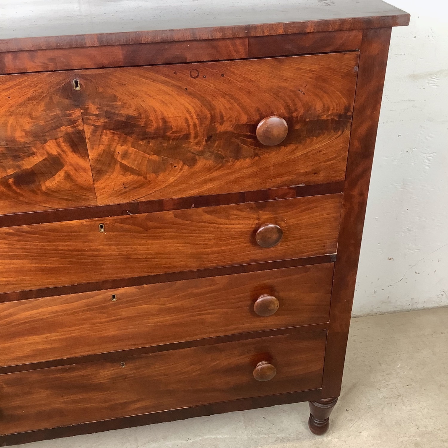 19th Century American Empire Four-Drawer Chest - image-6