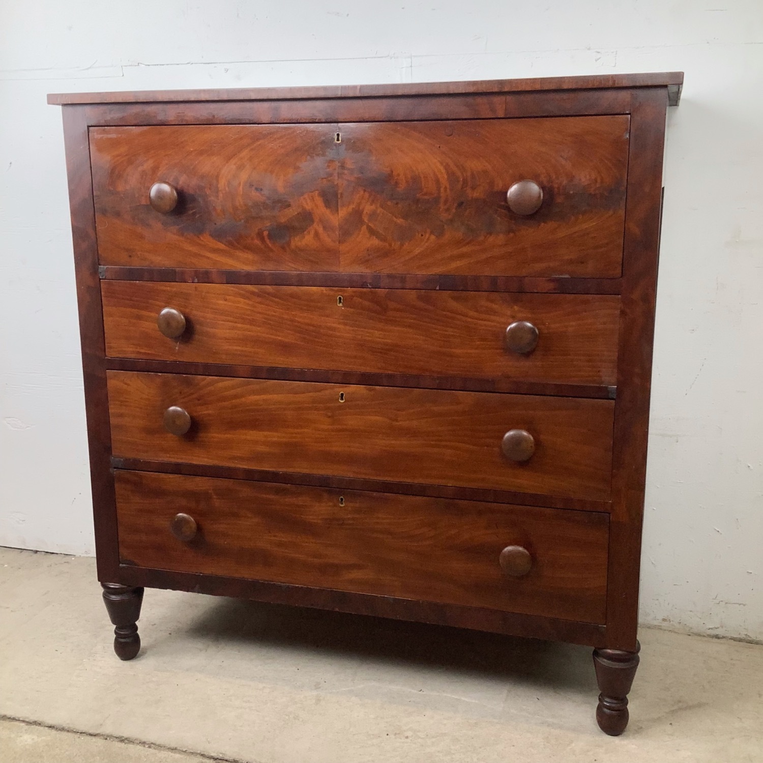 19th Century American Empire Four-Drawer Chest - image-2