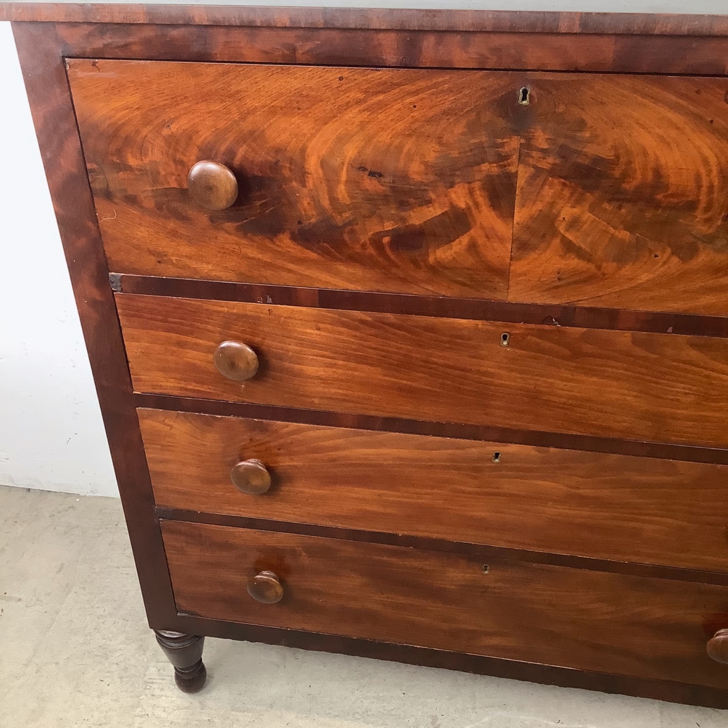 19th Century American Empire Four-Drawer Chest - image-5