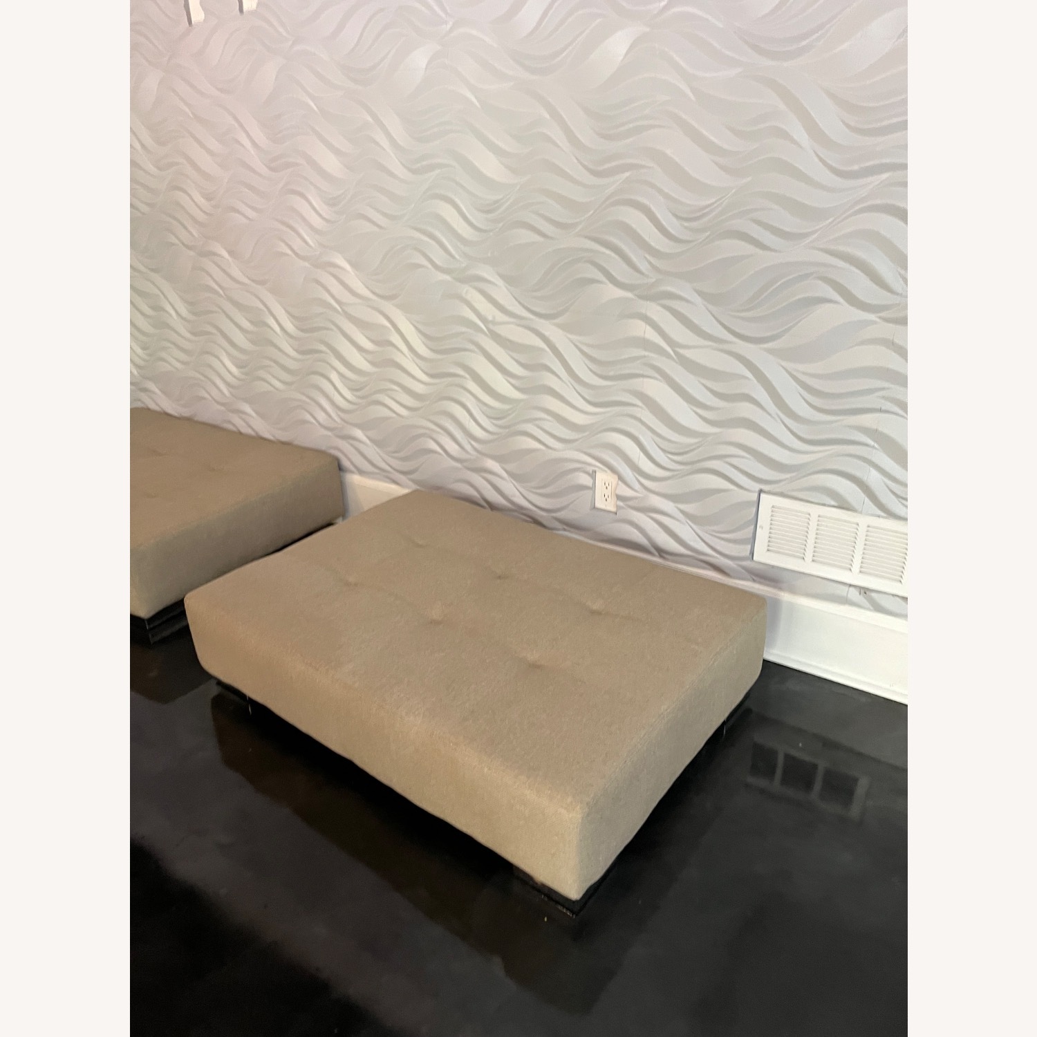 Natuzzi Italia Habita Light Brown Ottoman - image-2