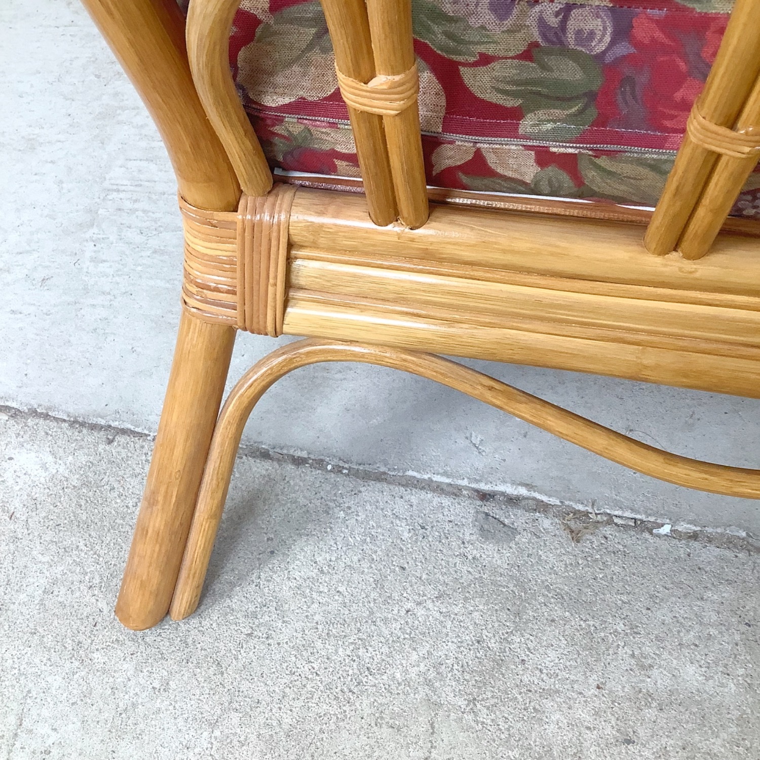 Ficks Reed Style Rattan Lounge Chair and Ottoman - image-12