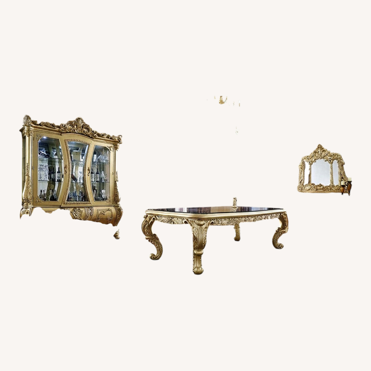 Gold Cabriole Dining Table - image-5
