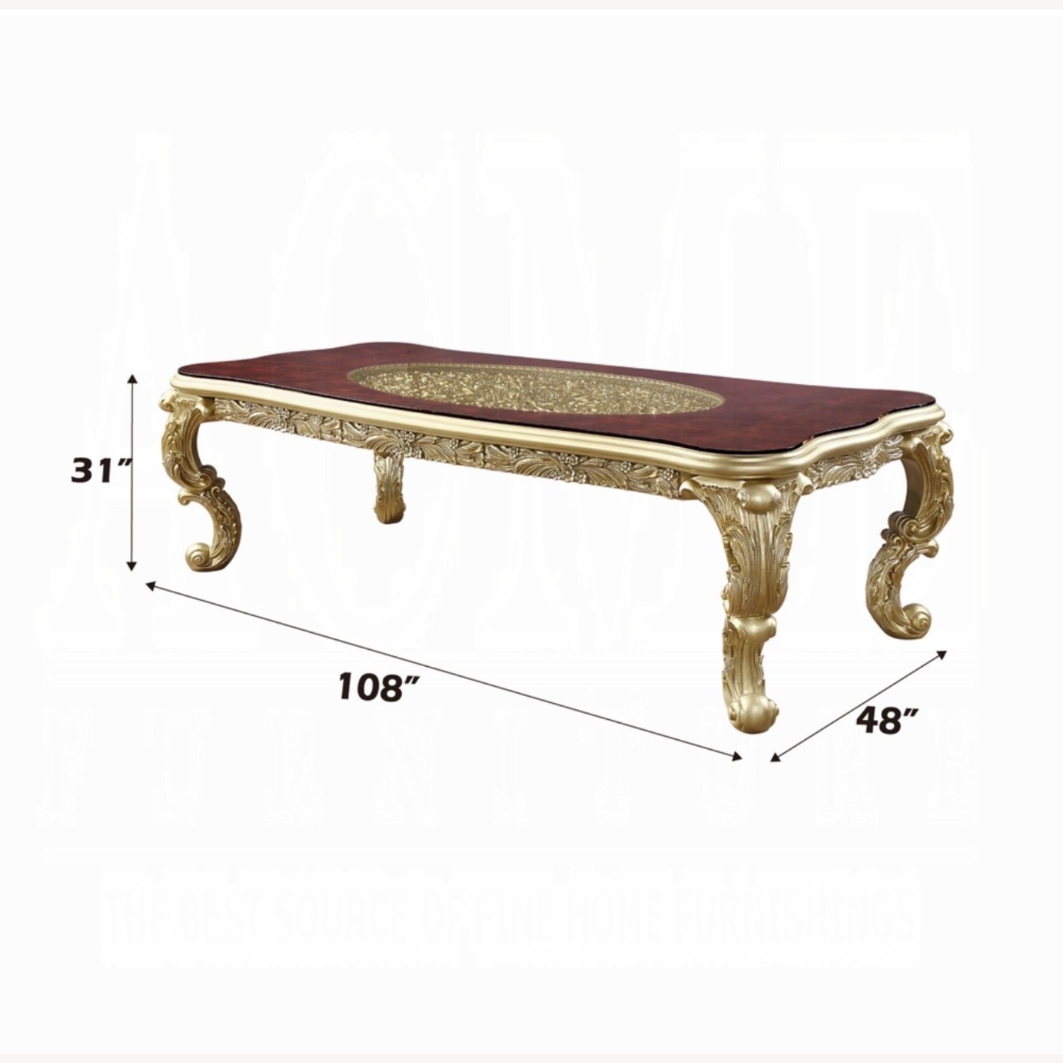 Gold Cabriole Dining Table - image-3