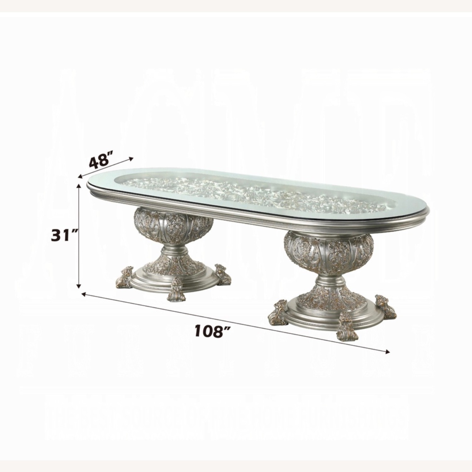Luxury Sandoval Champagne Dining Table - image-2