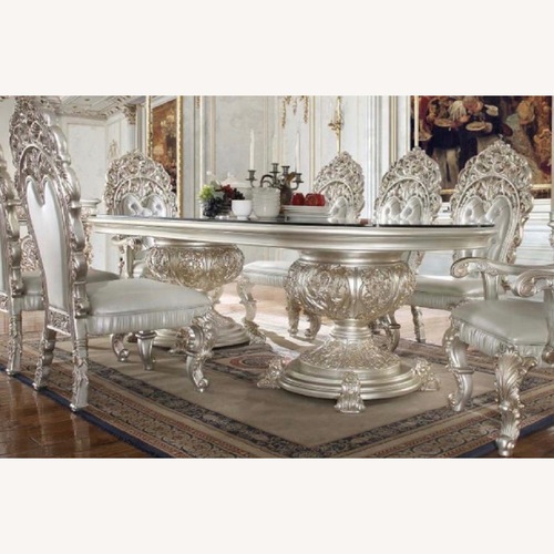 Used Luxury Sandoval Champagne Dining Table for sale on AptDeco