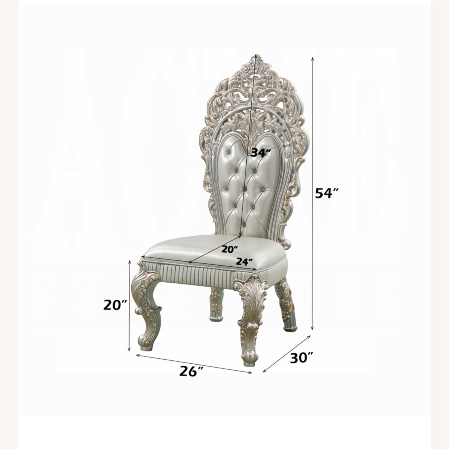 Sandoval Champagne Side Chairs - image-4