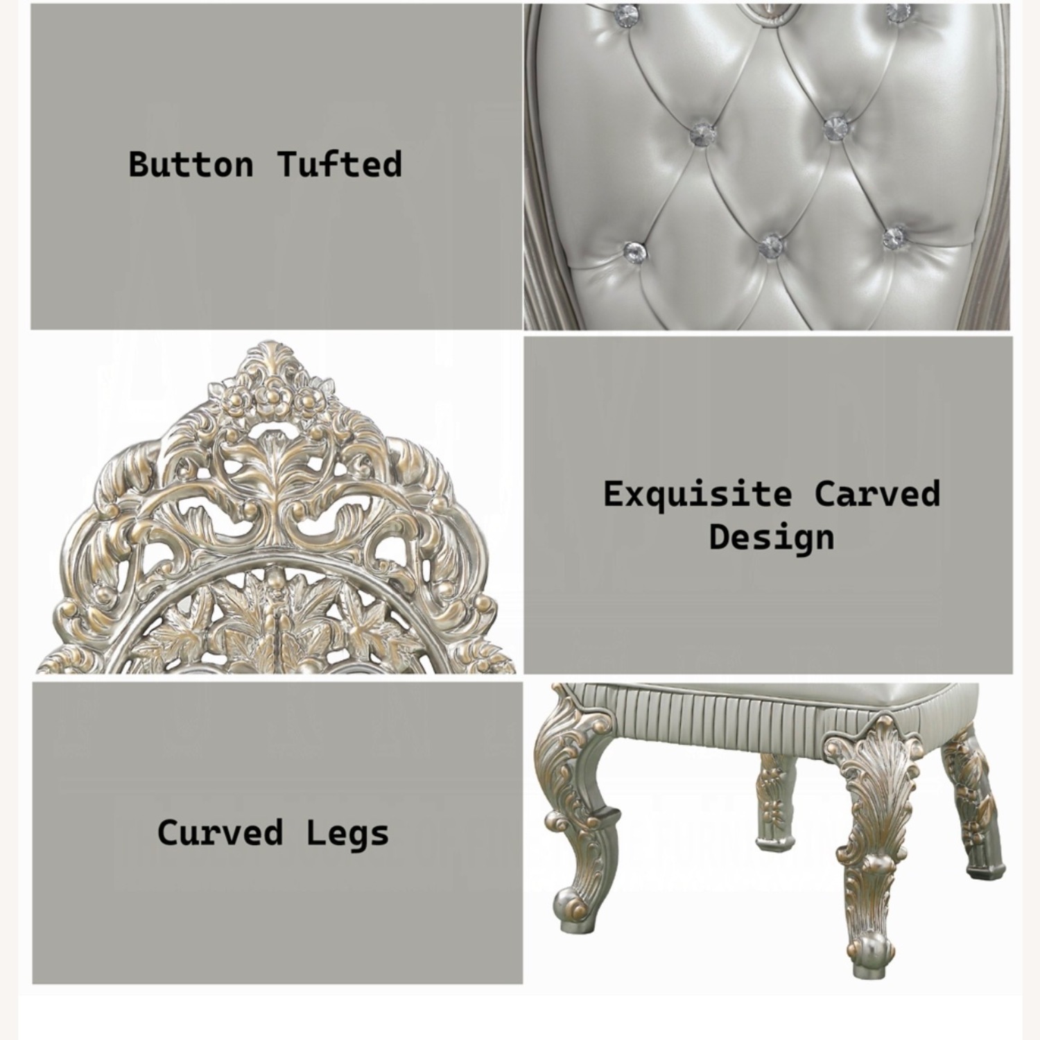 Sandoval Champagne Side Chairs - image-8