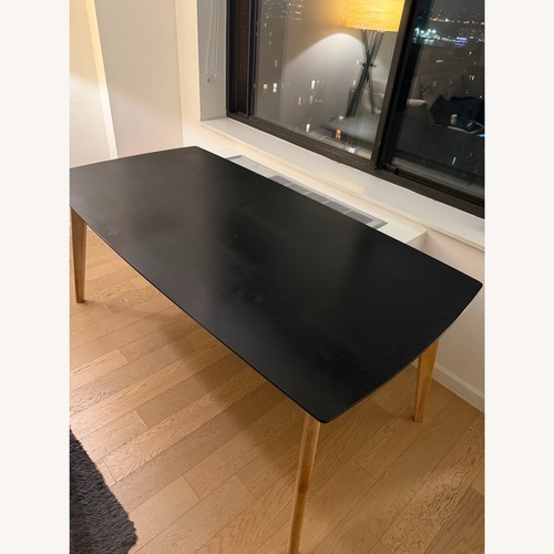 Used Coaster Furniture Black Wood Dining Table for sale on AptDeco