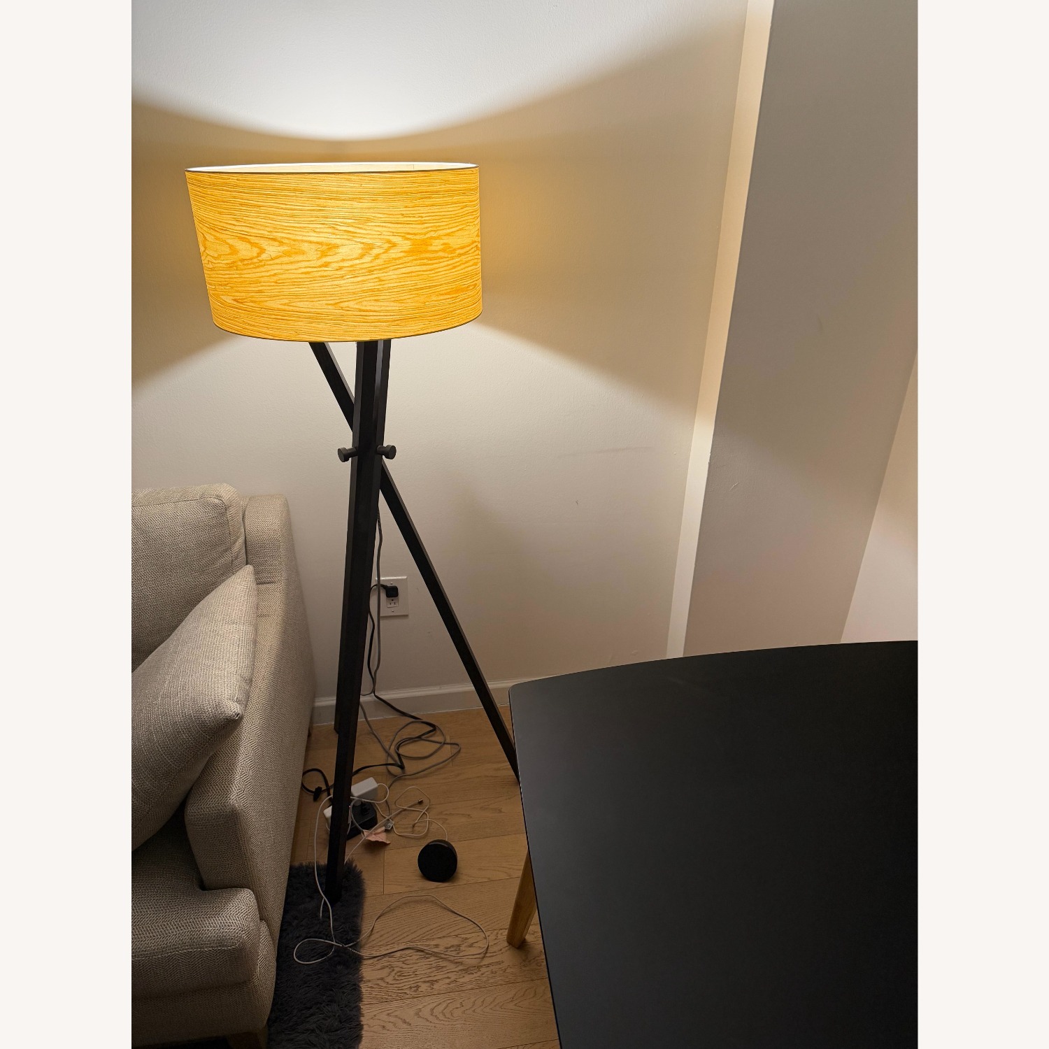 Adesso Home Black Wood Floor Lamp - image-2