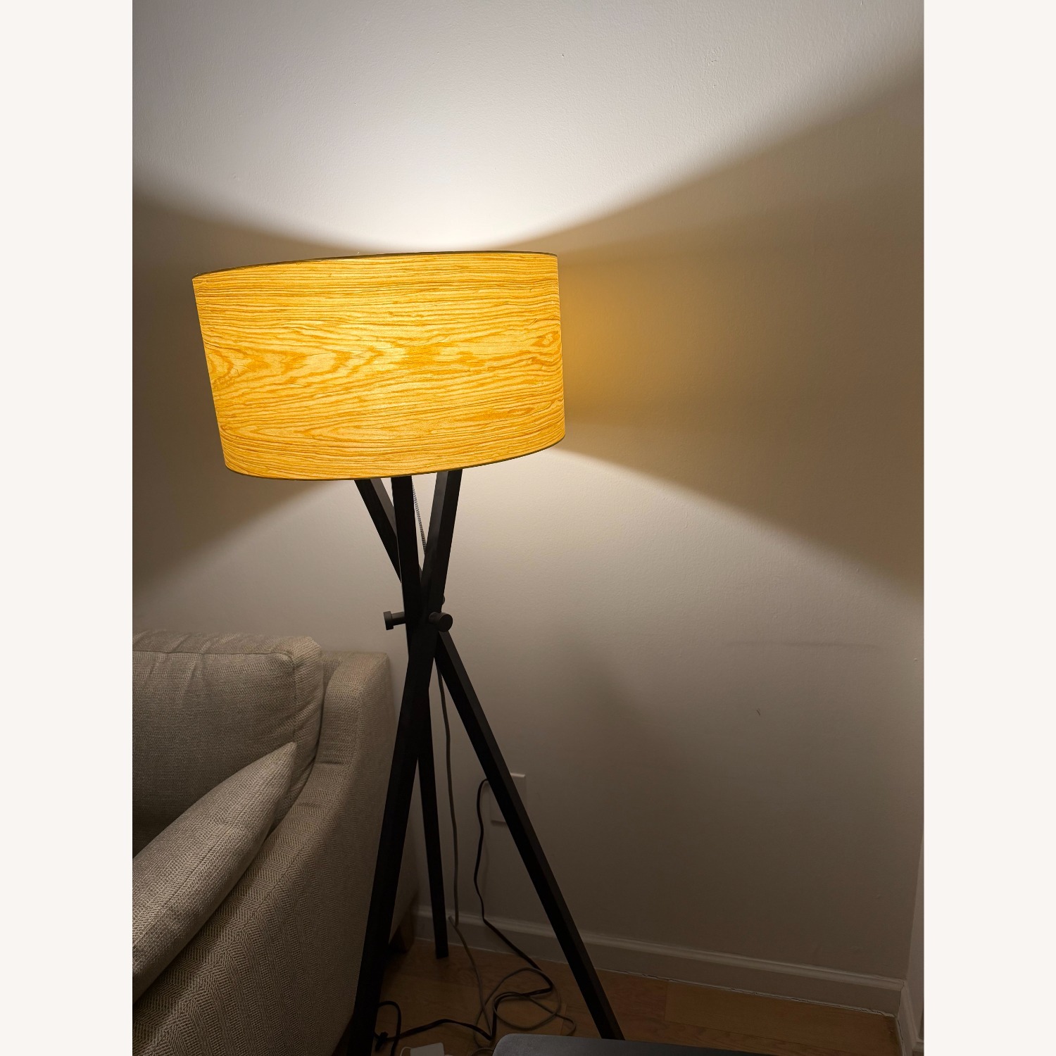 Adesso Home Black Wood Floor Lamp - image-3