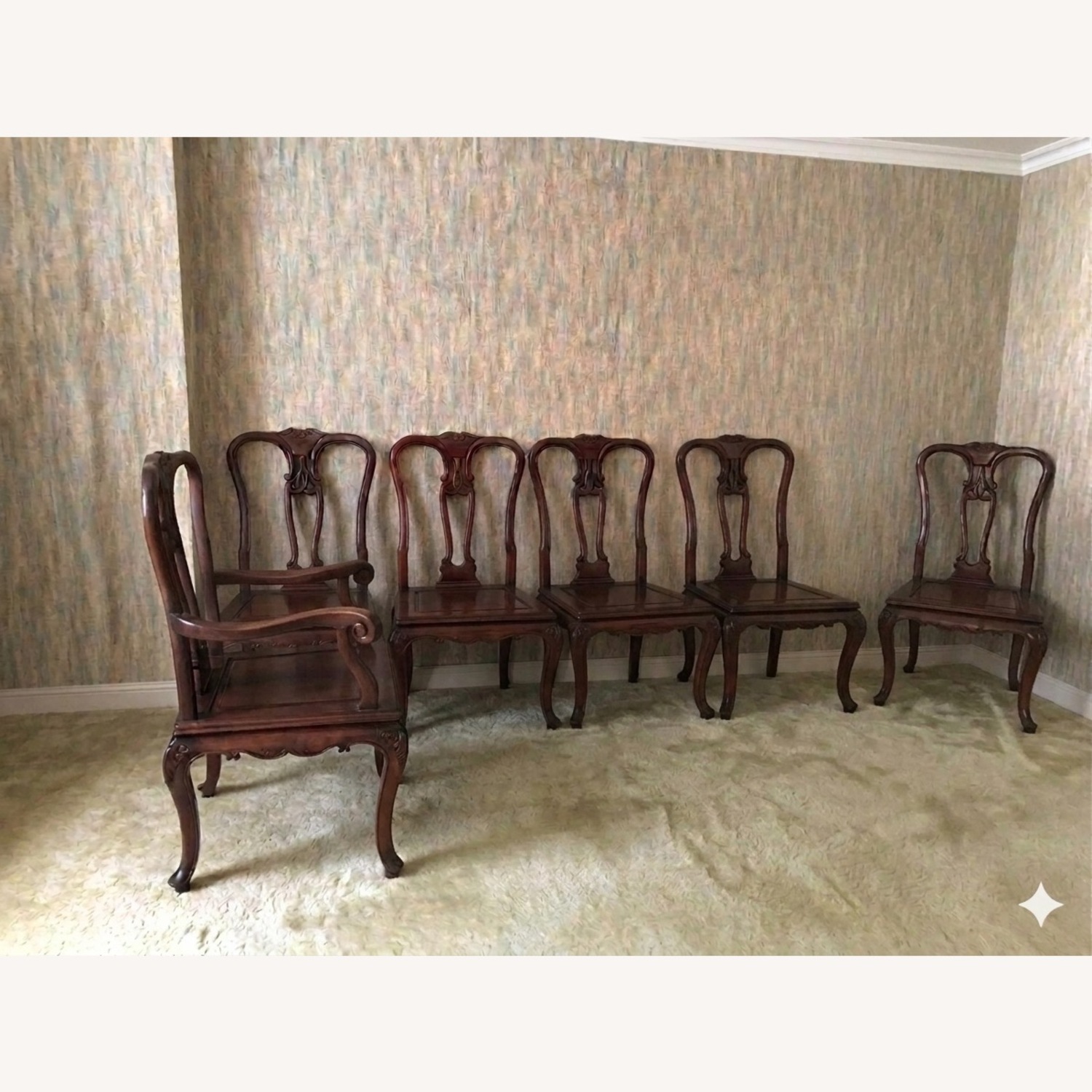 Solid Wood Hand Crafted Dining Table and 8 Chairs - image-4