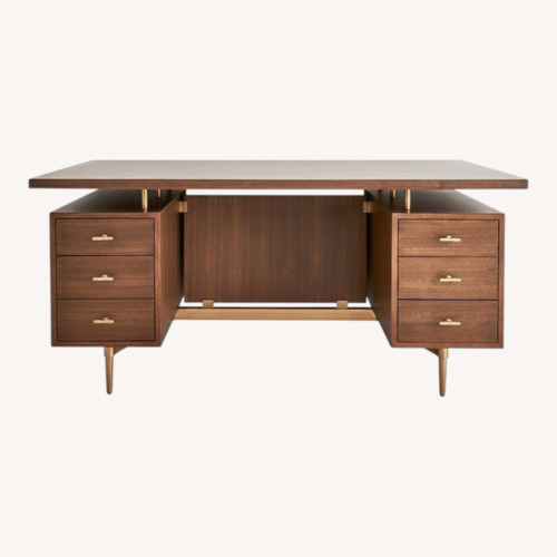 Used  Uttermost Walnut Enterprise Executive Desk  for sale on AptDeco