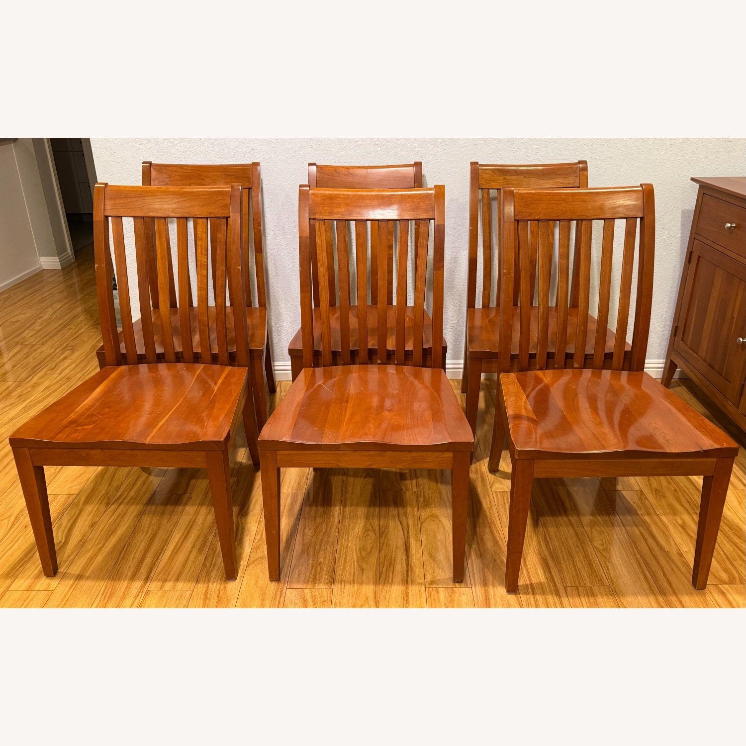 Ethan Allen Teagan Wood Dining Chairs Set of 6 - image-1