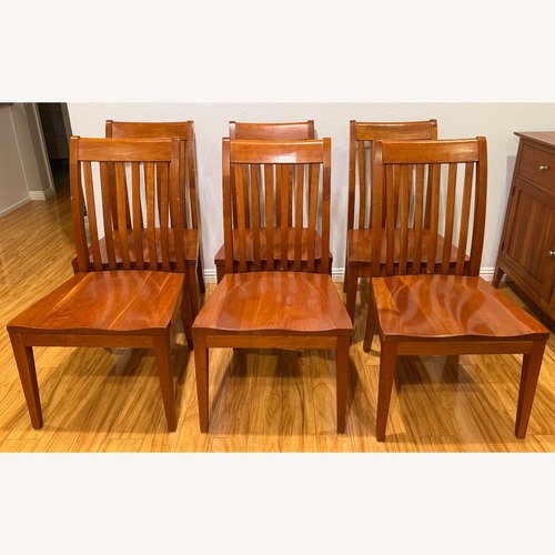 Used Ethan Allen Teagan Wood Dining Chairs Set of 6 for sale on AptDeco