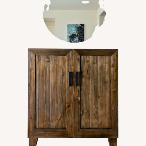 Used Crate & Barrel Marin Shiitake Bar Cabinet for sale on AptDeco