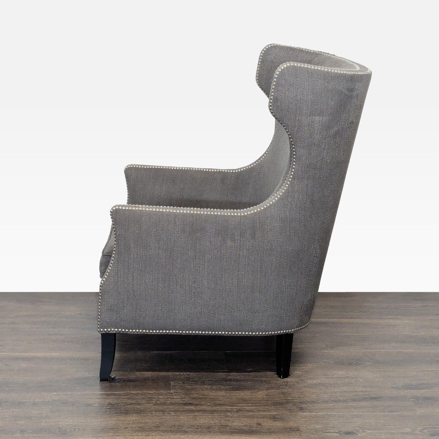 Bernhardt Kingston Gray High Back Lounge Chair  - image-6