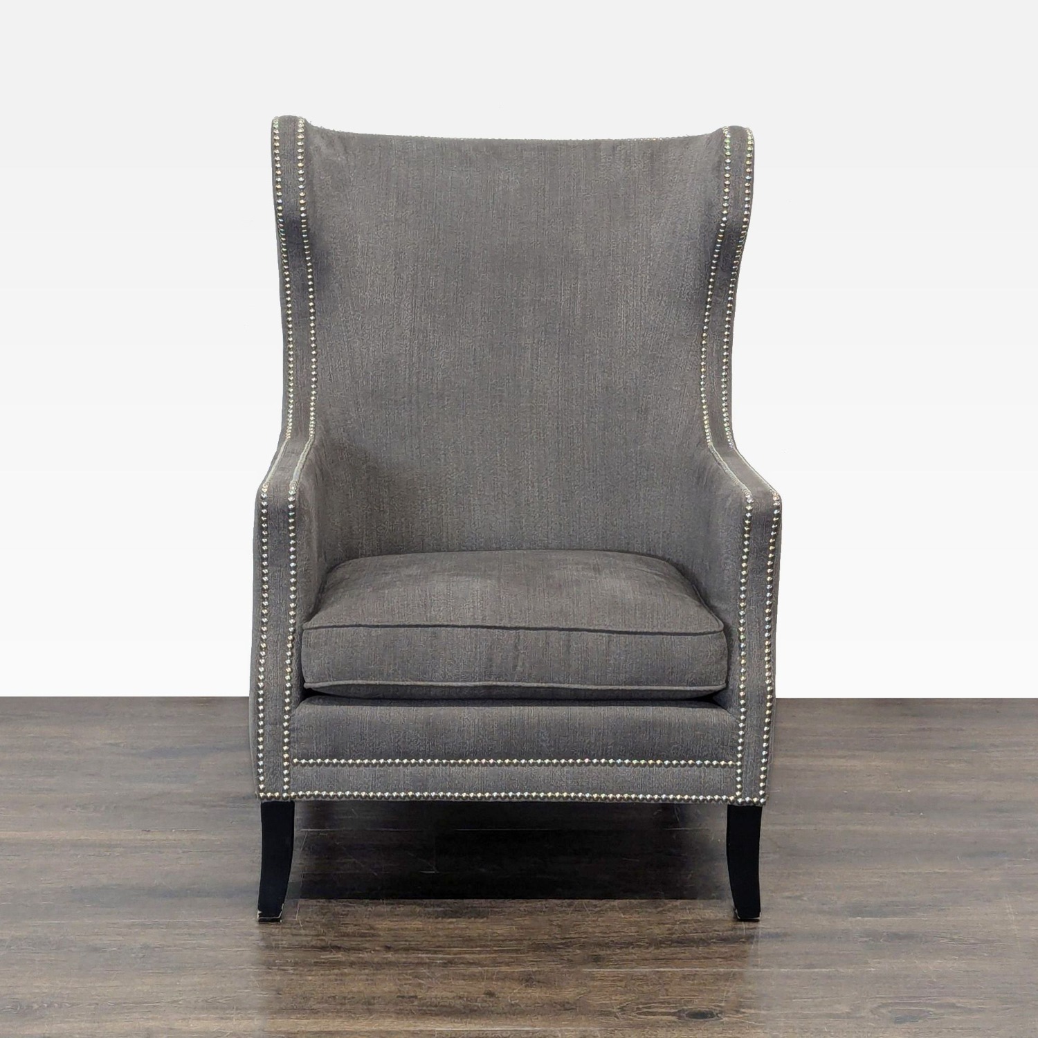 Bernhardt Kingston Gray High Back Lounge Chair  - image-8