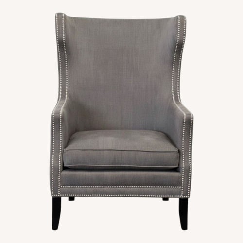 Used Bernhardt Kingston Gray High Back Lounge Chair for sale on AptDeco