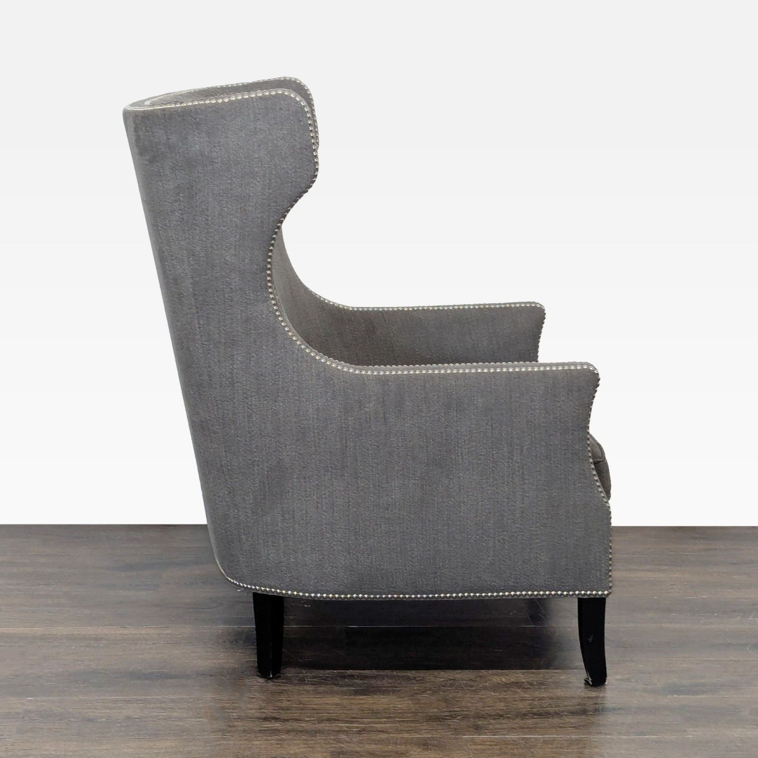 Bernhardt Kingston Gray High Back Lounge Chair  - image-3