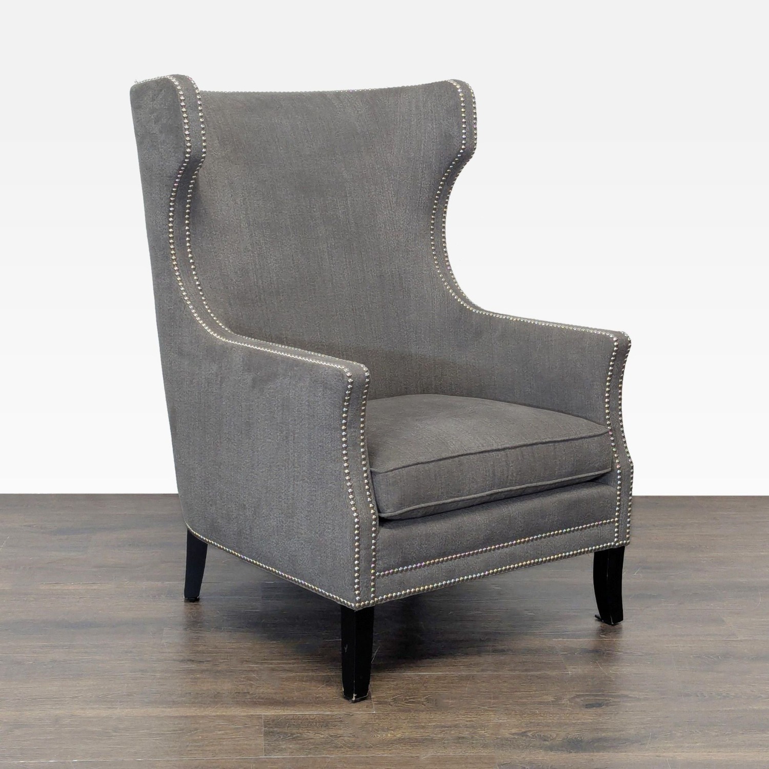 Bernhardt Kingston Gray High Back Lounge Chair  - image-7