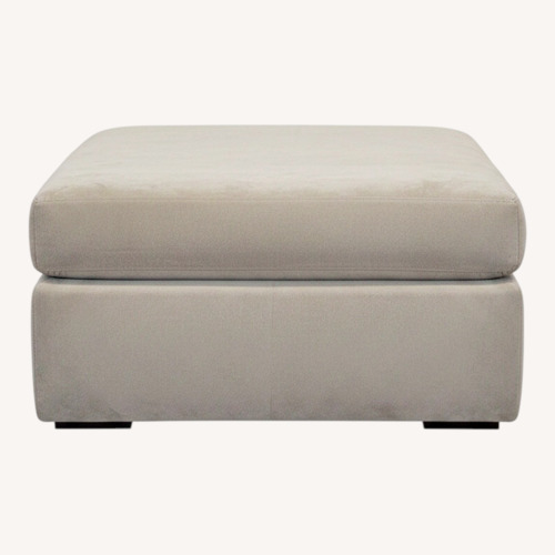 Used Upholstered Square Ottoman for sale on AptDeco