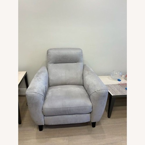 Used Jason Furniture Modern Grey Recliner Armchair  for sale on AptDeco